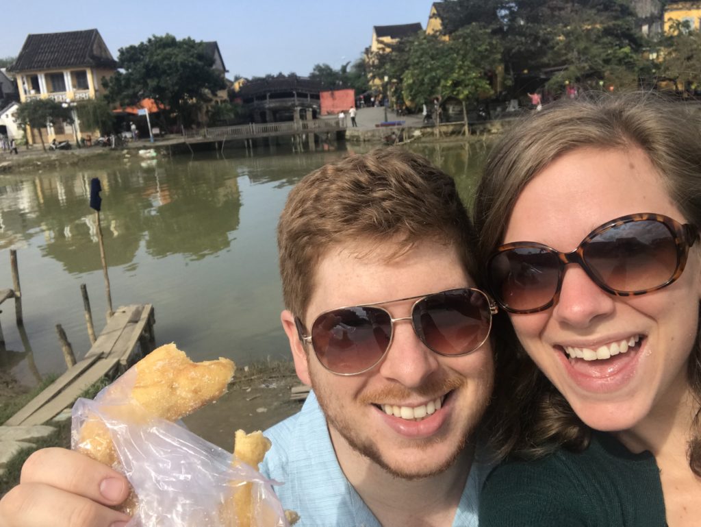 Doughnut with the Japanese Covered Bridge across the river