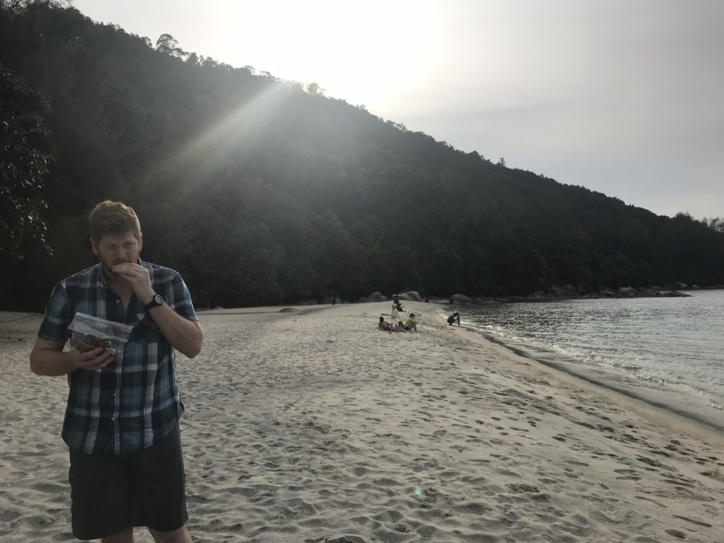 Ray, just prior to getting stung by a jellyfish